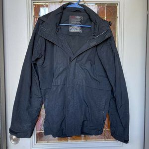 mens Esprit All Weather Gear size large black hooded jacket coat